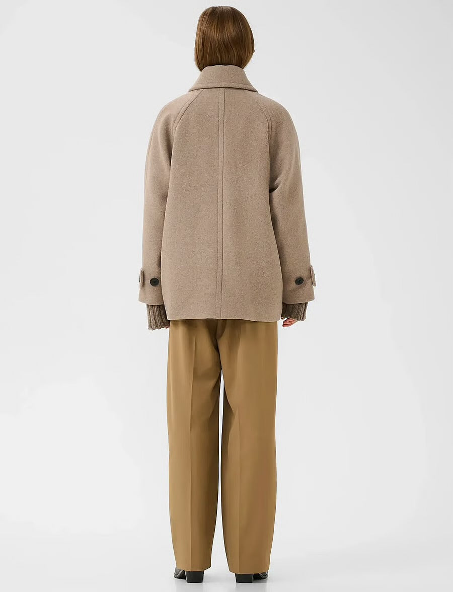 InWear Ullkåpe Thora Minona Coat R, sandy grey melange