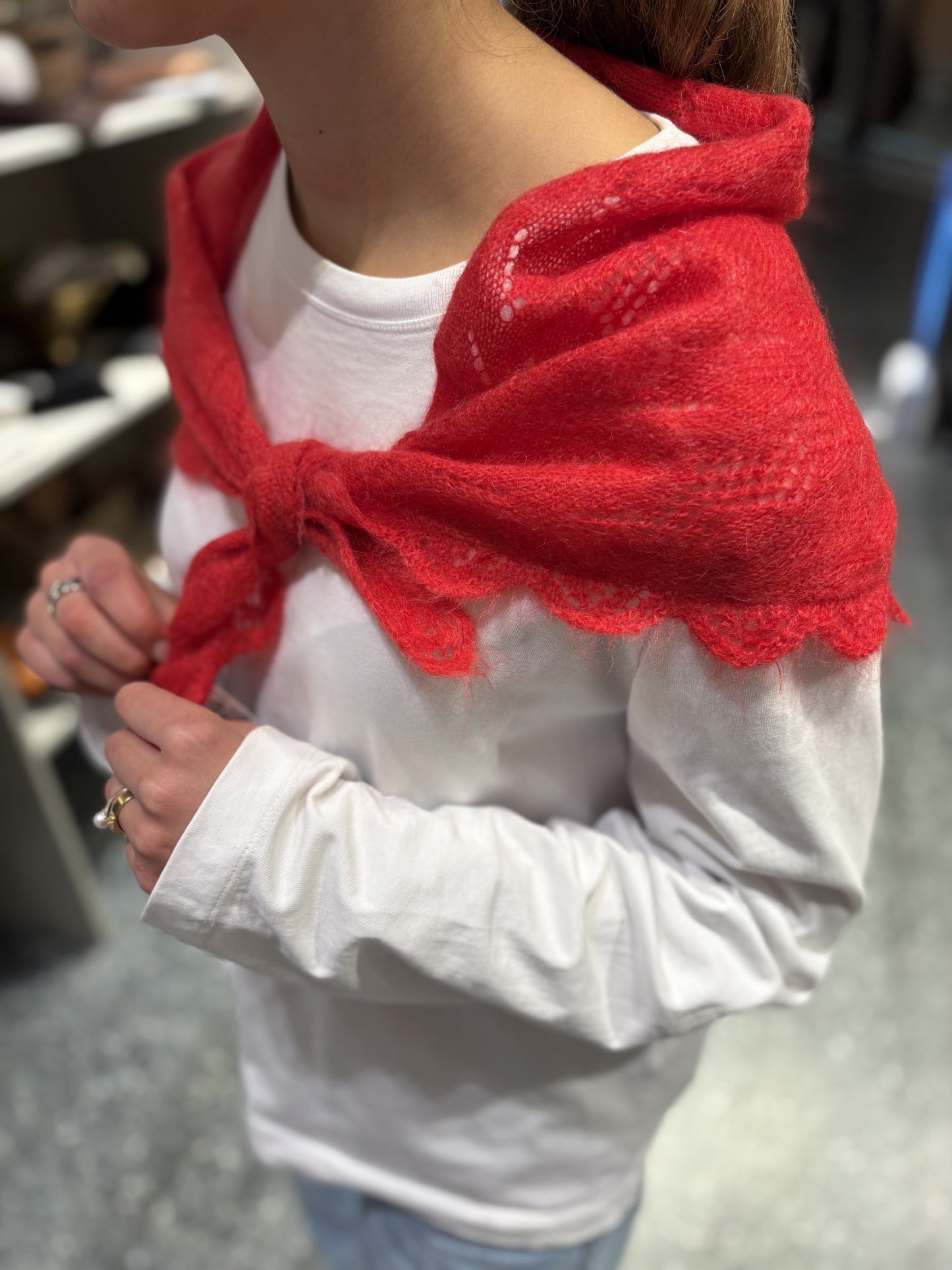 Opany Triangle Scarf, Rød