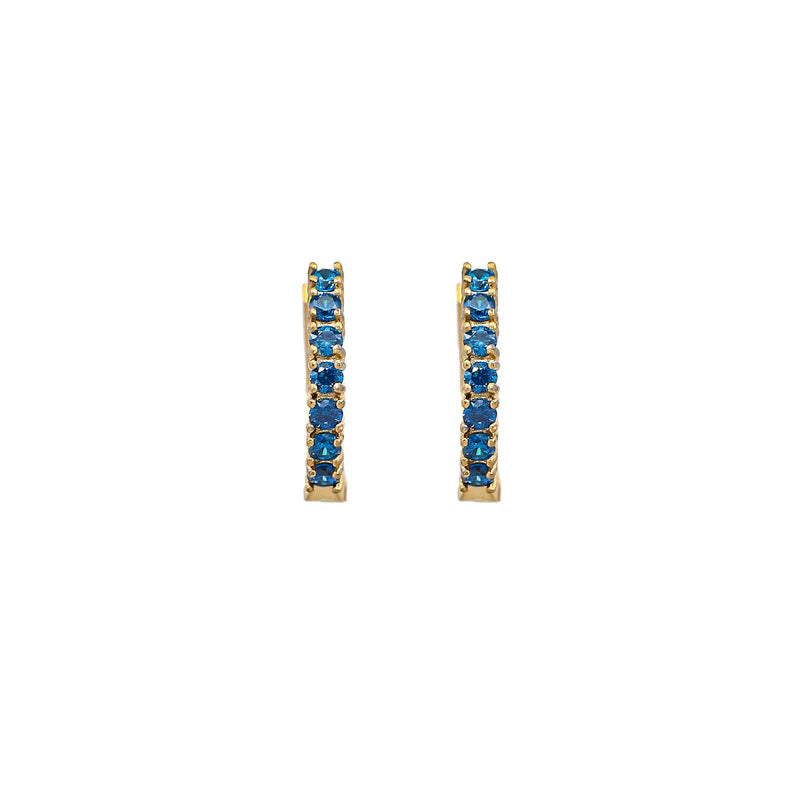 CAMILLA ØHRLING Cathinka crystal hoop Earrings, Midnight blue