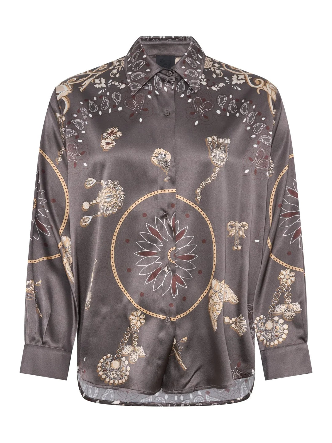 Ane Mone Oline Printed Blouse, Cappuchino
