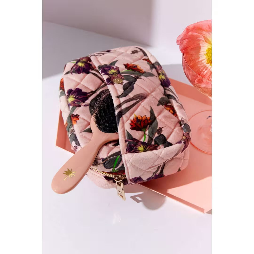 FAN PALM beauty bag medium, hibiscus rose