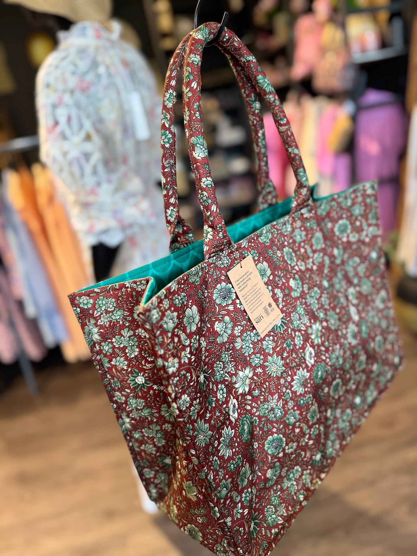 I WAS A SARI tote bag