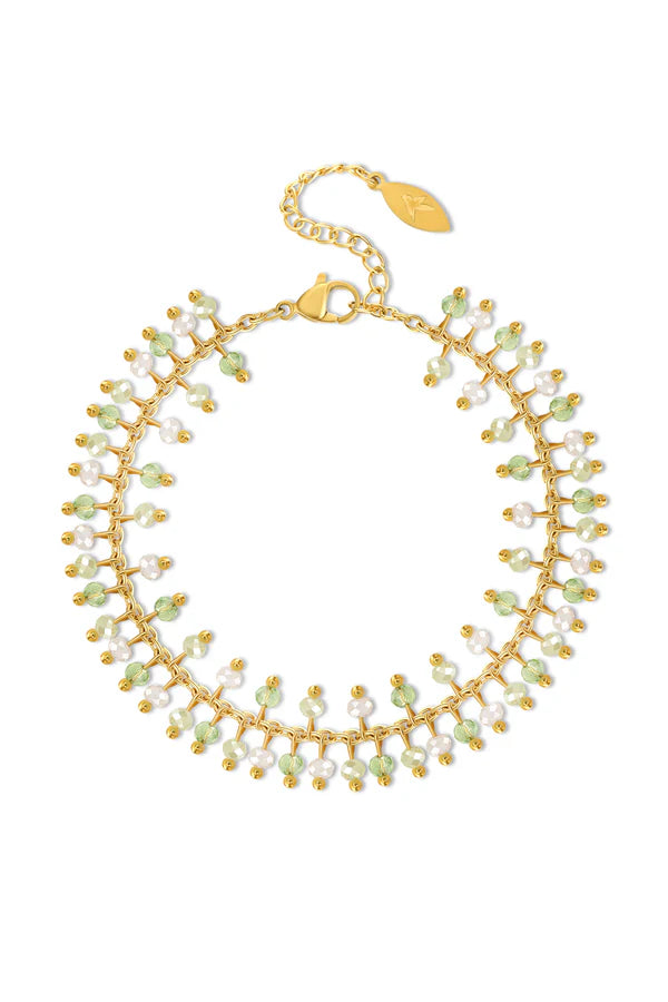 CAMILLA ØHRLING Double bead bracelet, Green