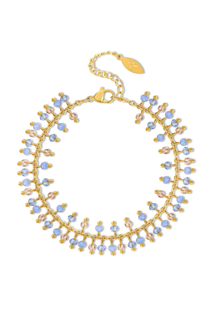 CAMILLA ØHRLING Double bead Bracelet, Blue