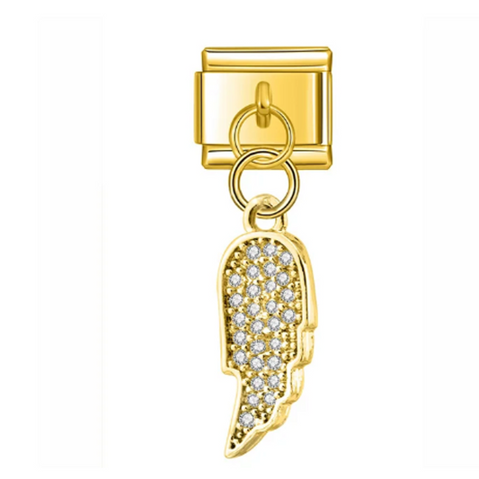 FIRENZE charm links Feather gold