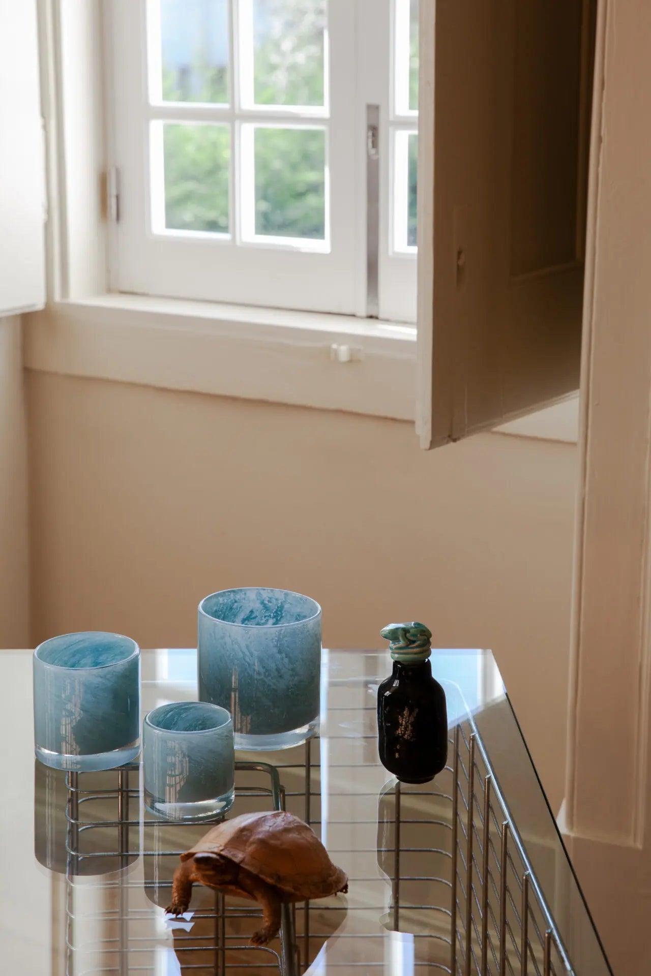 OLSSON & JENSEN Telysholder Nilla, lysblå 10cm