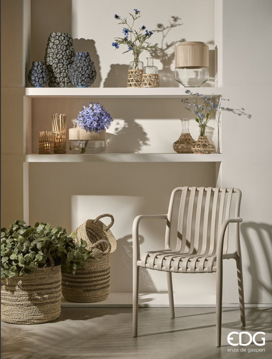 EDG vase Ricciomare H18 D14, blå