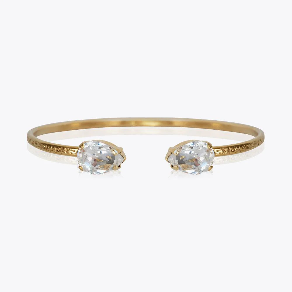 CAROLINE SVEDBOM Petite drop bracelet gold, Crystal