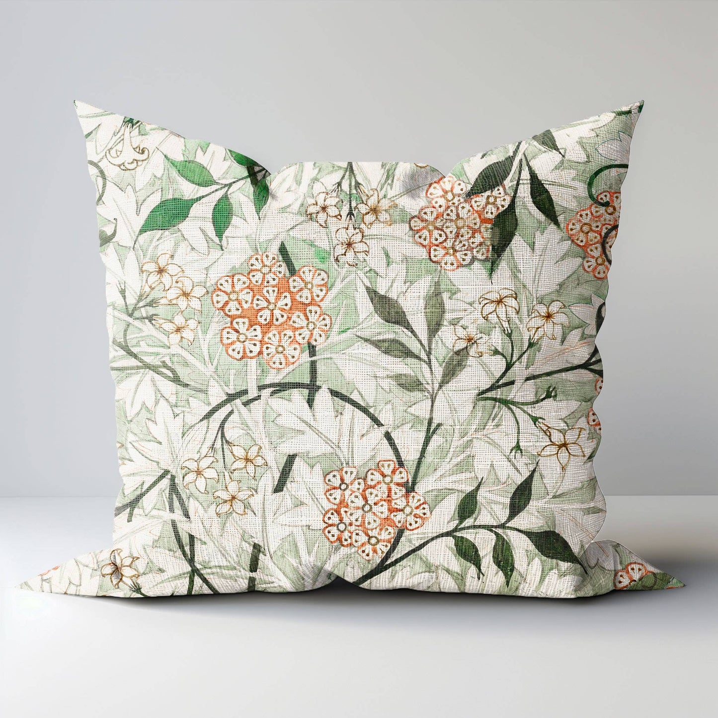 William Morris Jasmine putetrekk i lin, 50x50cm