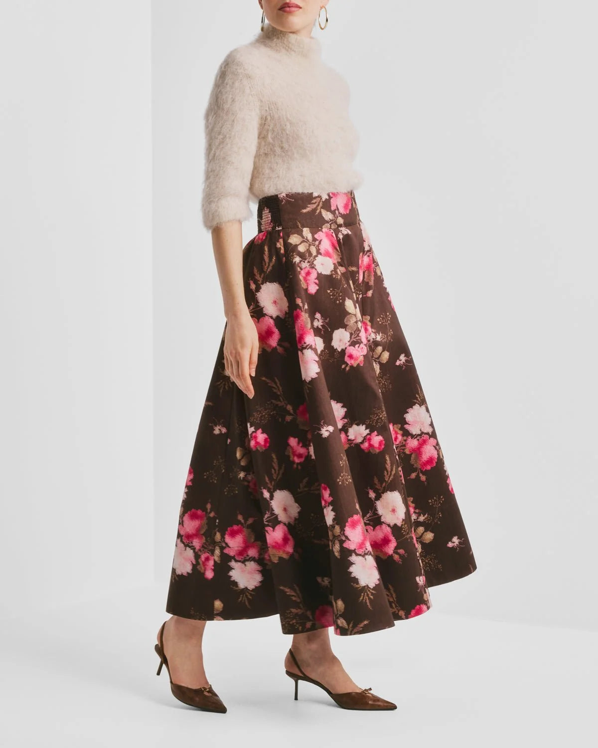 BY TIMO Taffeta Maxi Skirt, Soft Bloom