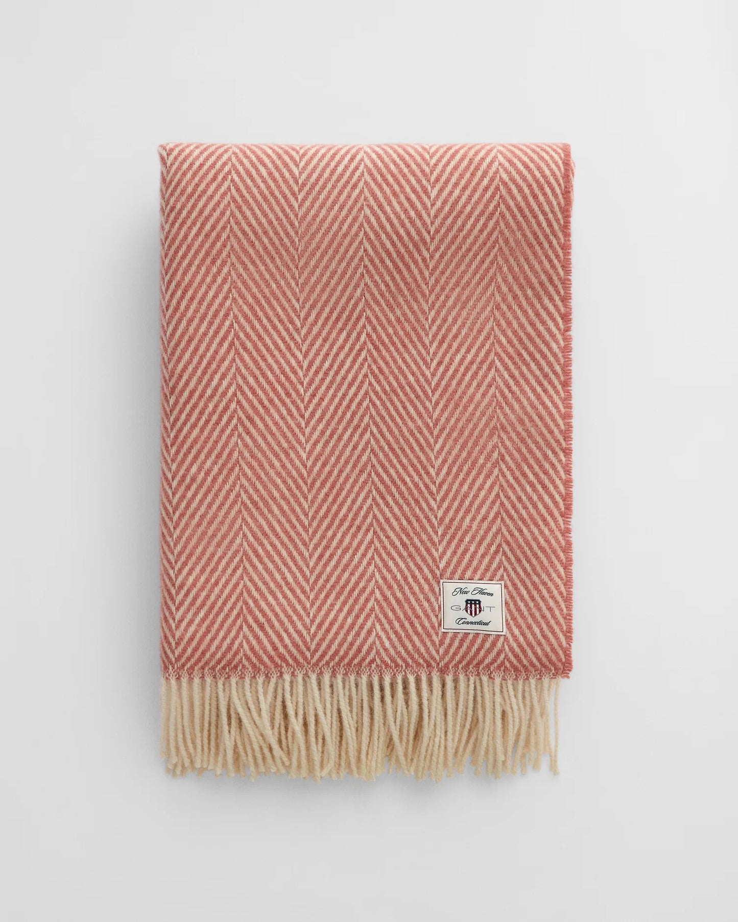 GANT Herringbone Ullpledd, Faded brick