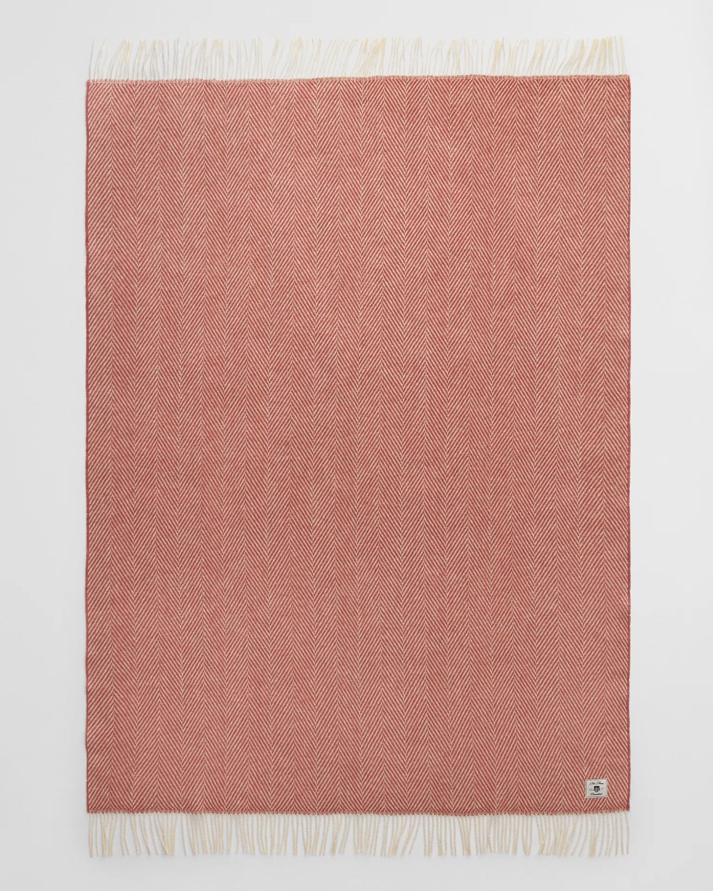 GANT Herringbone Ullpledd, Faded brick