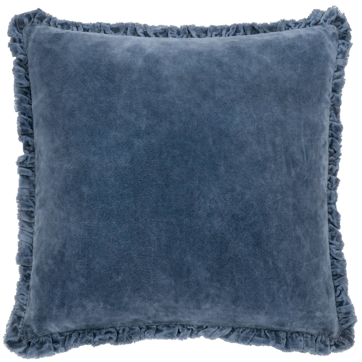 Bertie Washed Cotton Velvet Cushion Ink: Ink / Cover Only / 45 x 45cm