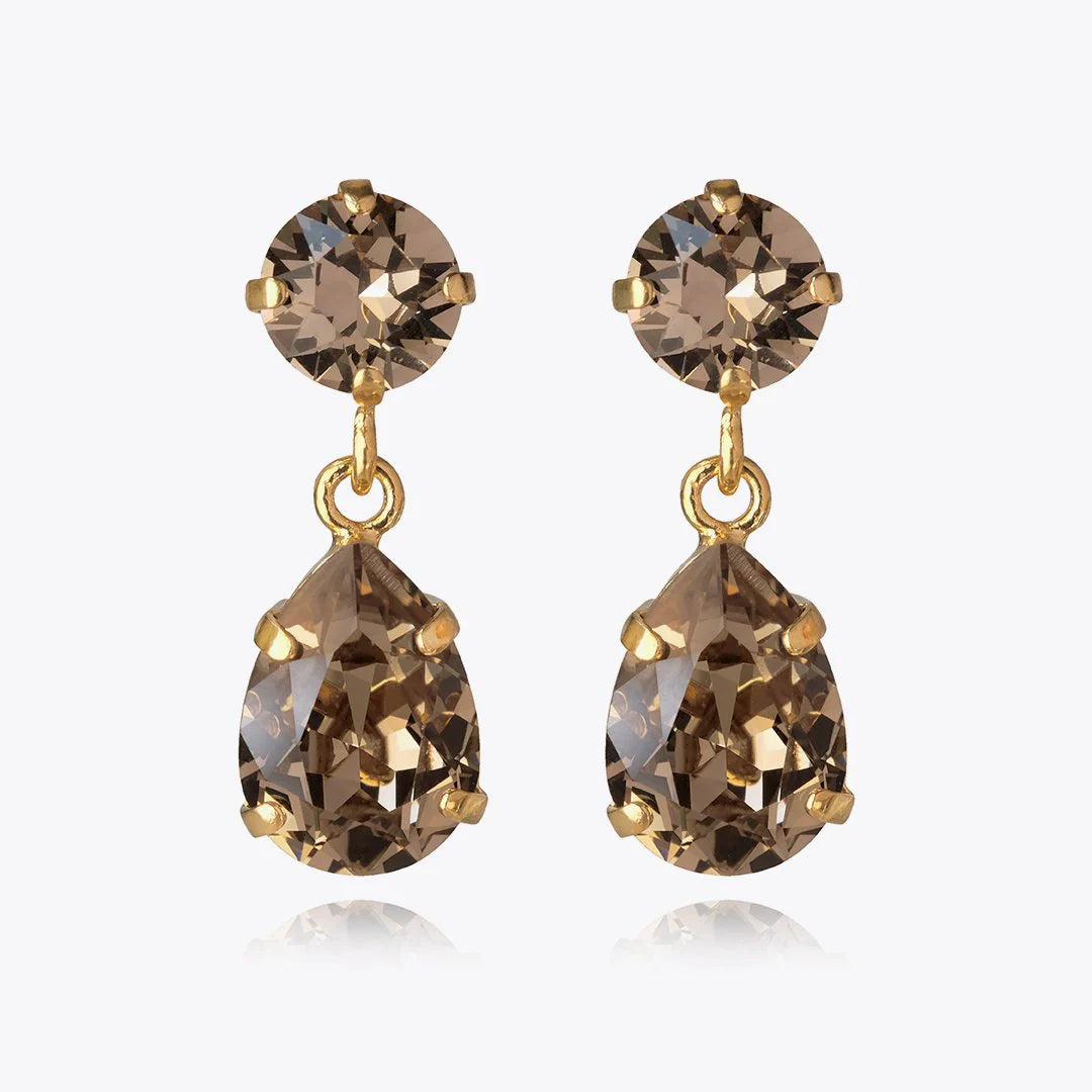 CAROLINE SVEDBOM Mini Drop earrings gold, Greige