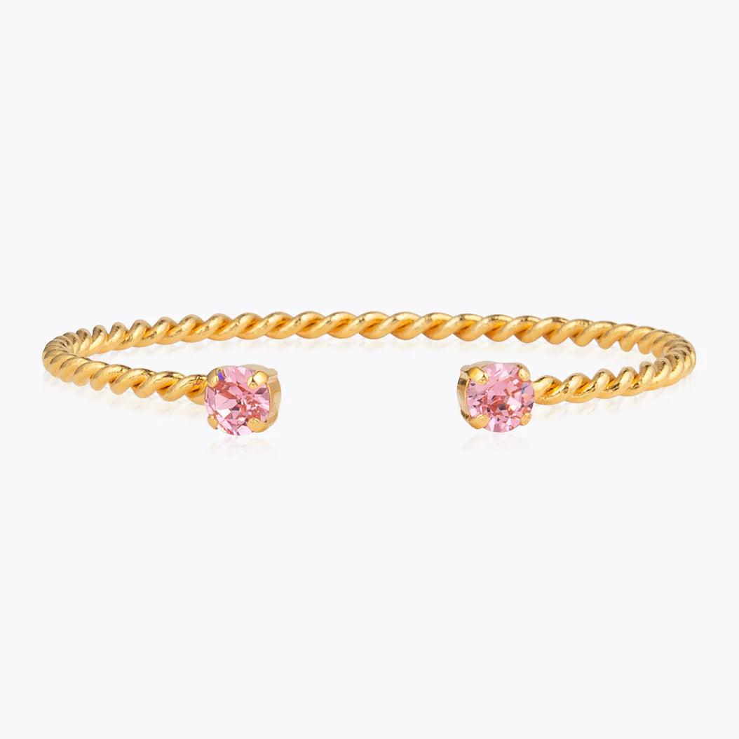 CAROLINE SVEDBOM Mini twisted bracelet gold, Light rose