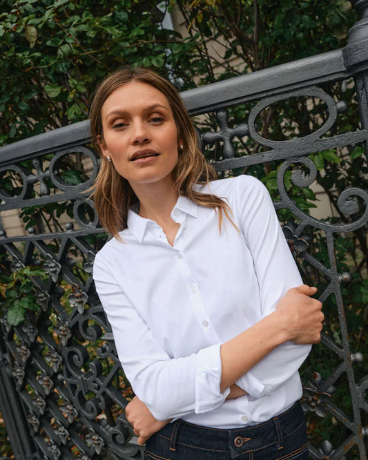 MOS MOSH Tina jersey Skjorte, Hvit