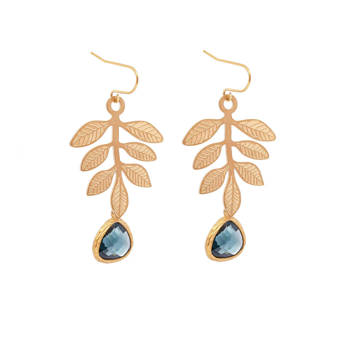 CAMILLA ØHRLING Paula earrings - Denim blue sten