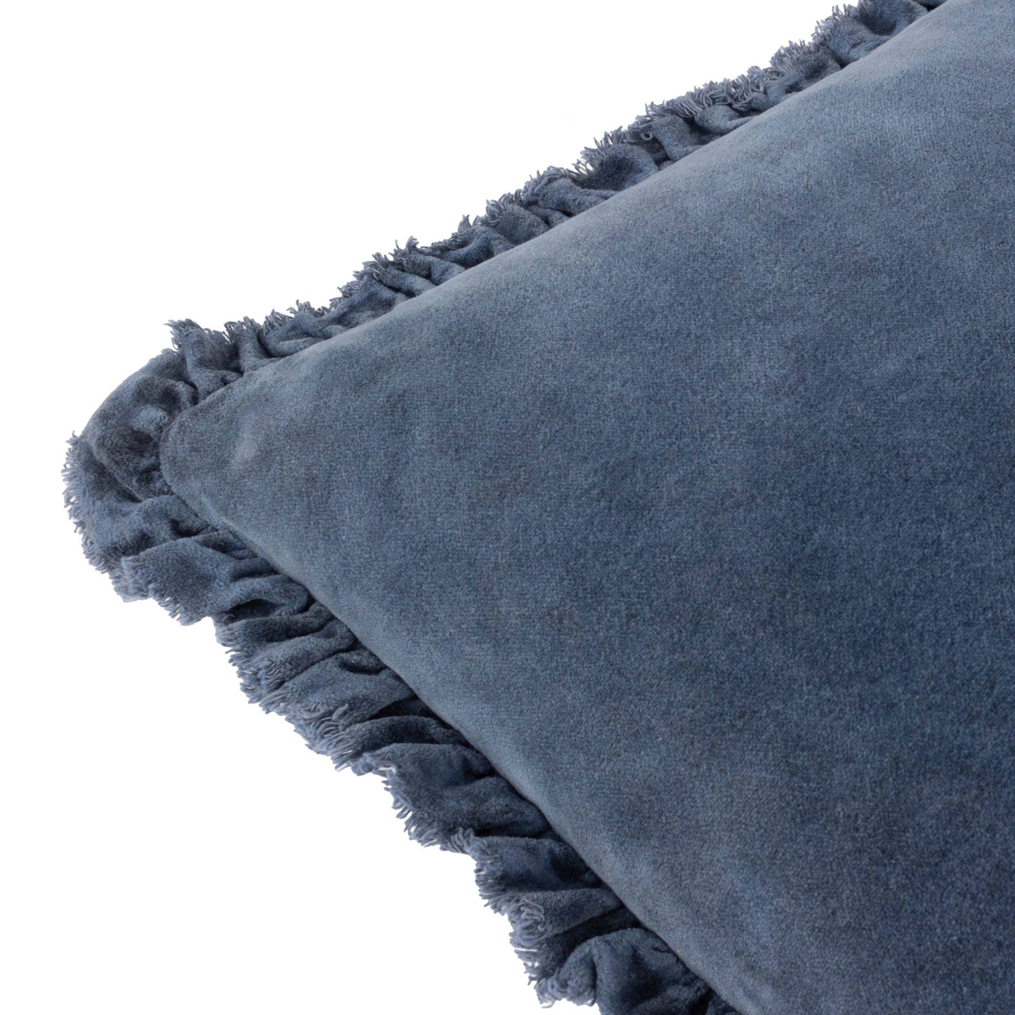 Bertie Washed Cotton Velvet Cushion Ink: Ink / Cover Only / 45 x 45cm