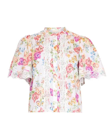 BY TIMO Cotton Slub Blouse, Flora