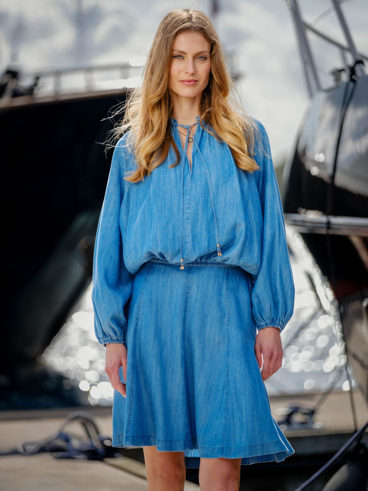 ANE MONE Amina skjort, denim