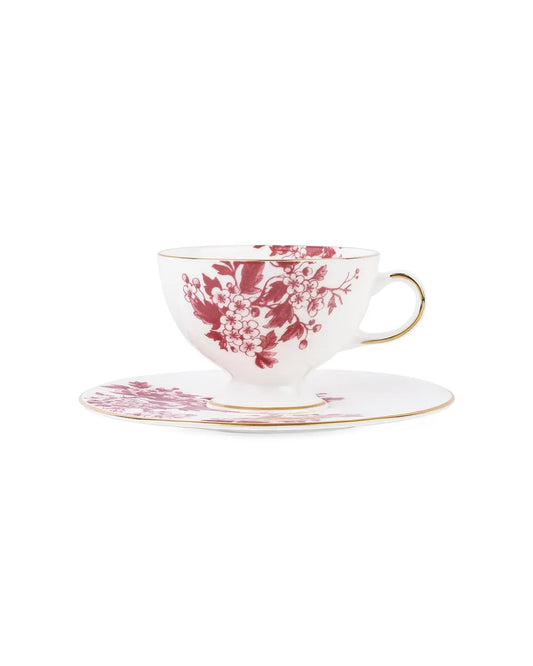 byTimo Coffee Cup and Sauser, Burgundy