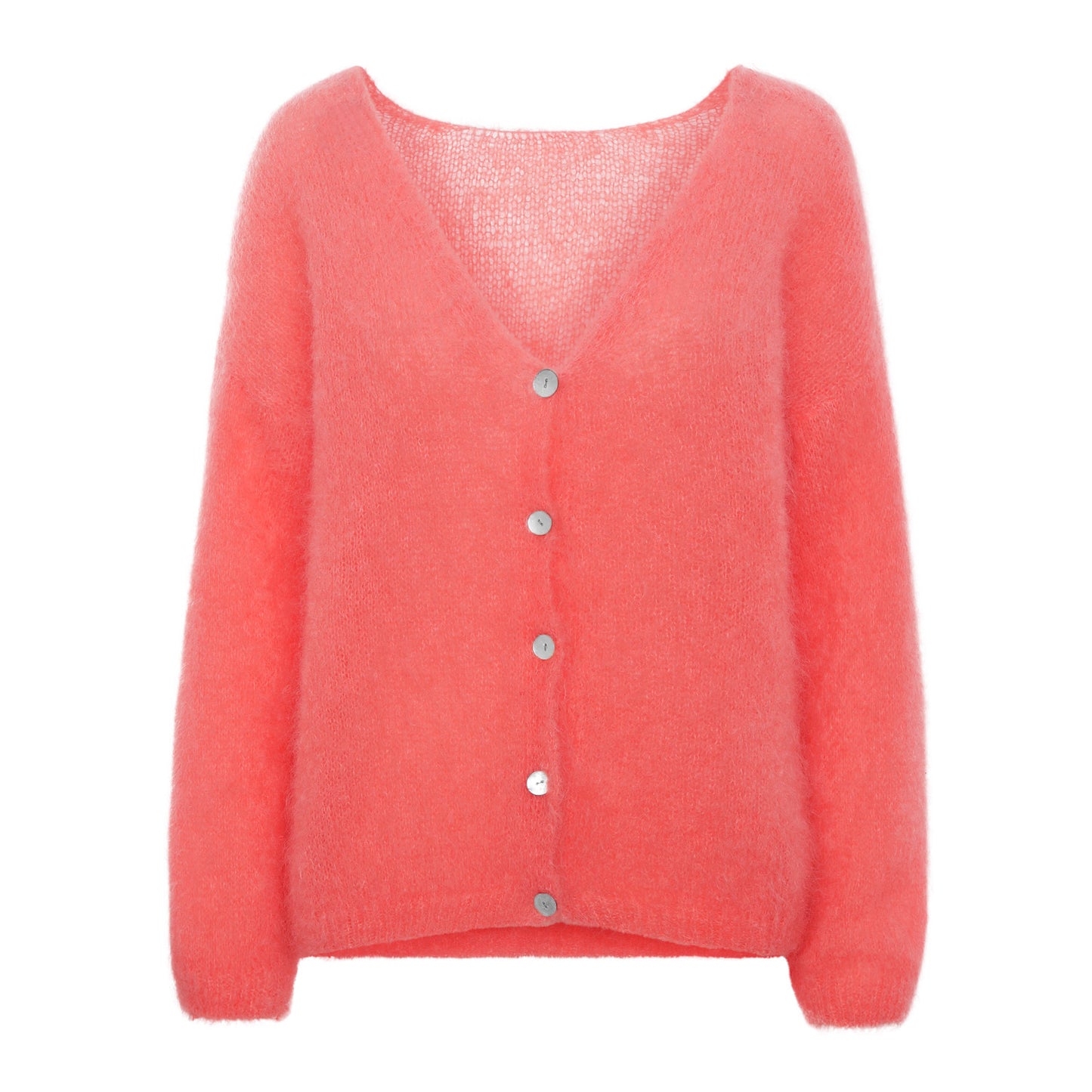 AMERICAN DREAMS Milana LS Mohair Strikk Coral Red