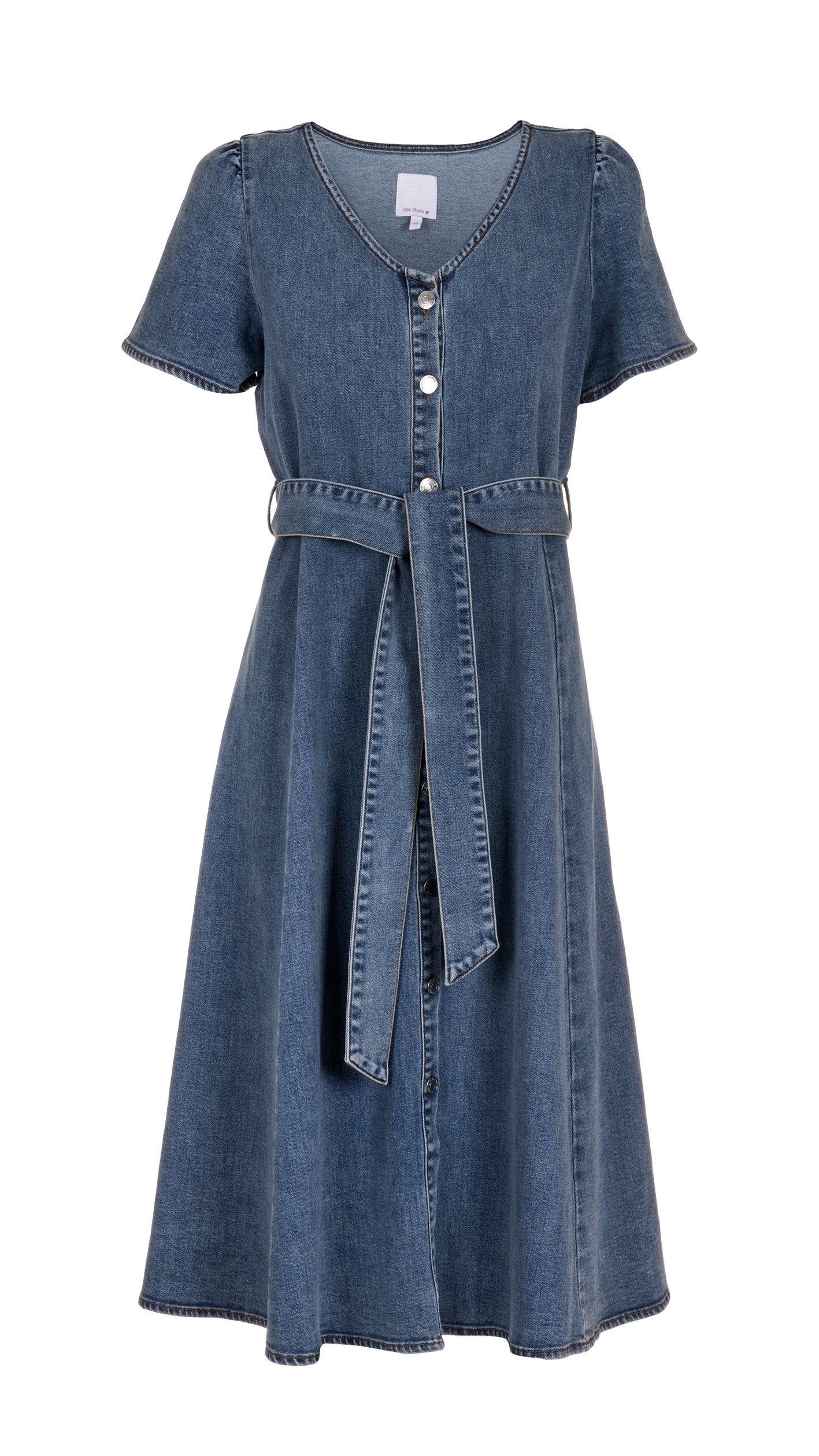 ANE MONE Firenze Dress - Lht Blue Denim