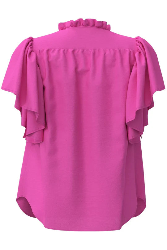 Hera SS Frill Topp, Rosa