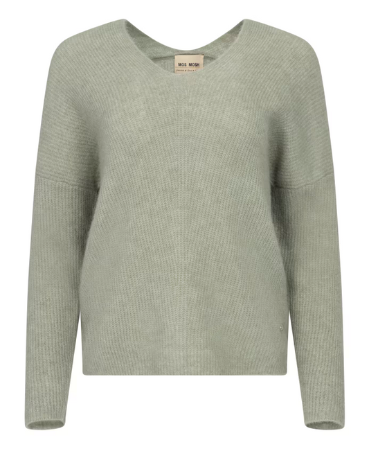 MOS MOSH Thora V-neck Knit, Shadow