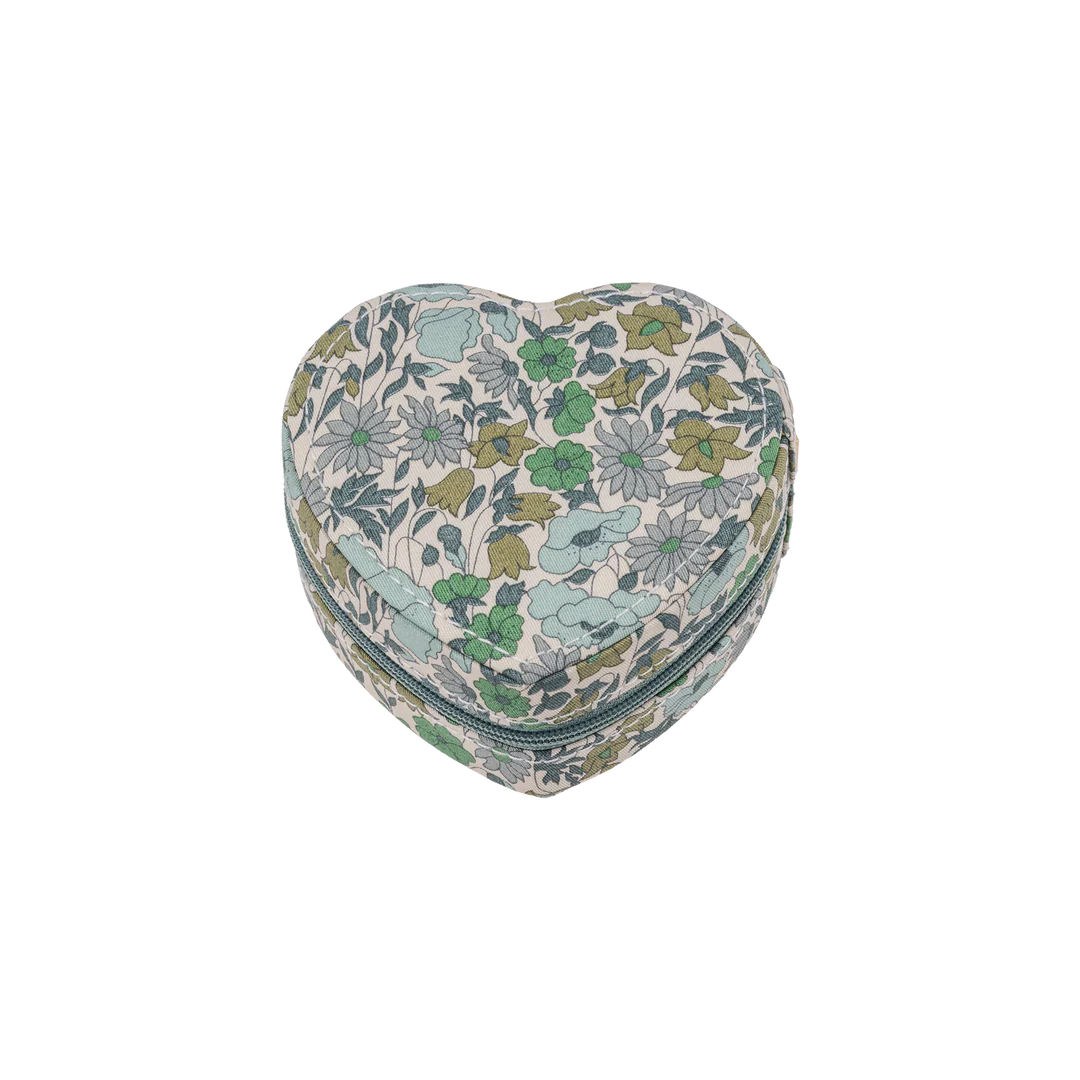 BON DEP JEWELRY BOX HEART MW LIBERTY POPPY AND DAISY TEAL