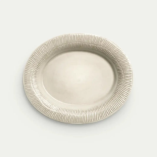 MATEUS Stripes Platter 35x30cm, Sand