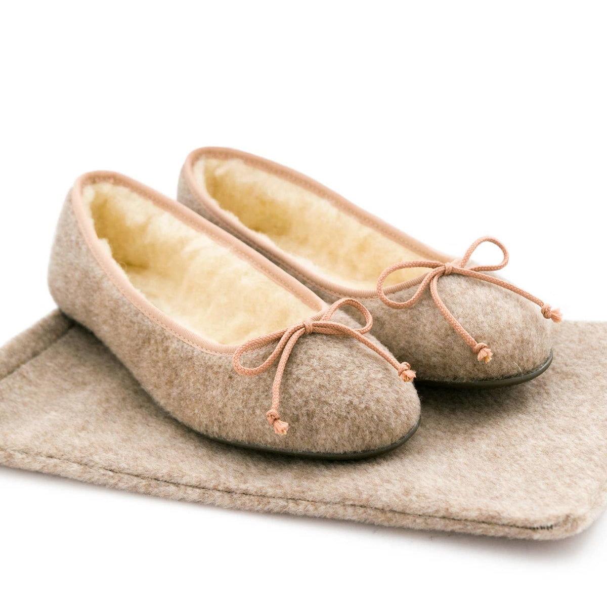 Beige ballettøfler