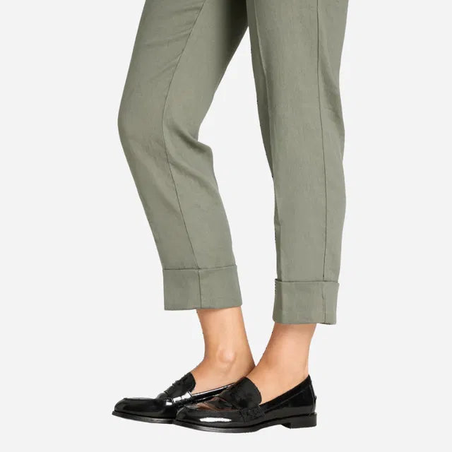 Cambio Krystal lin bukse, shadow green