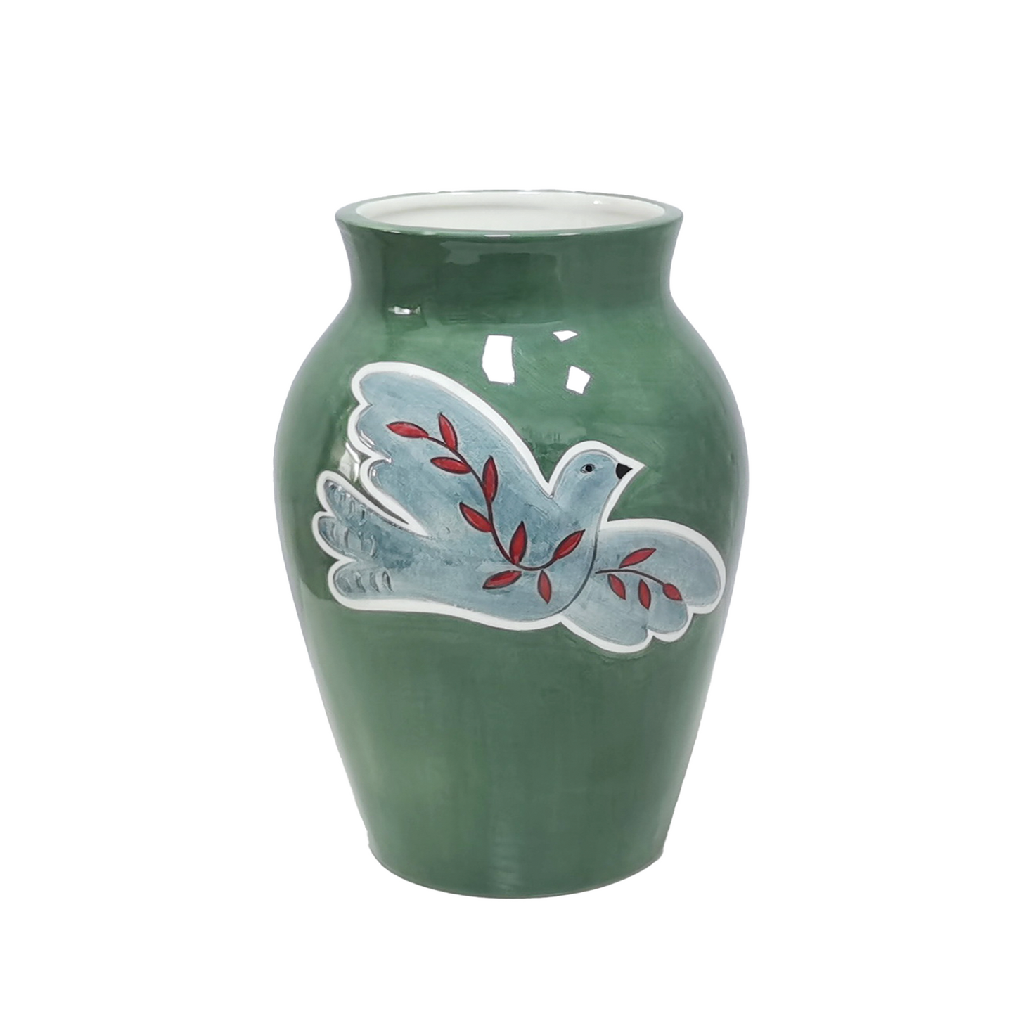 Blue dove vase D15.5 H20.3 cm