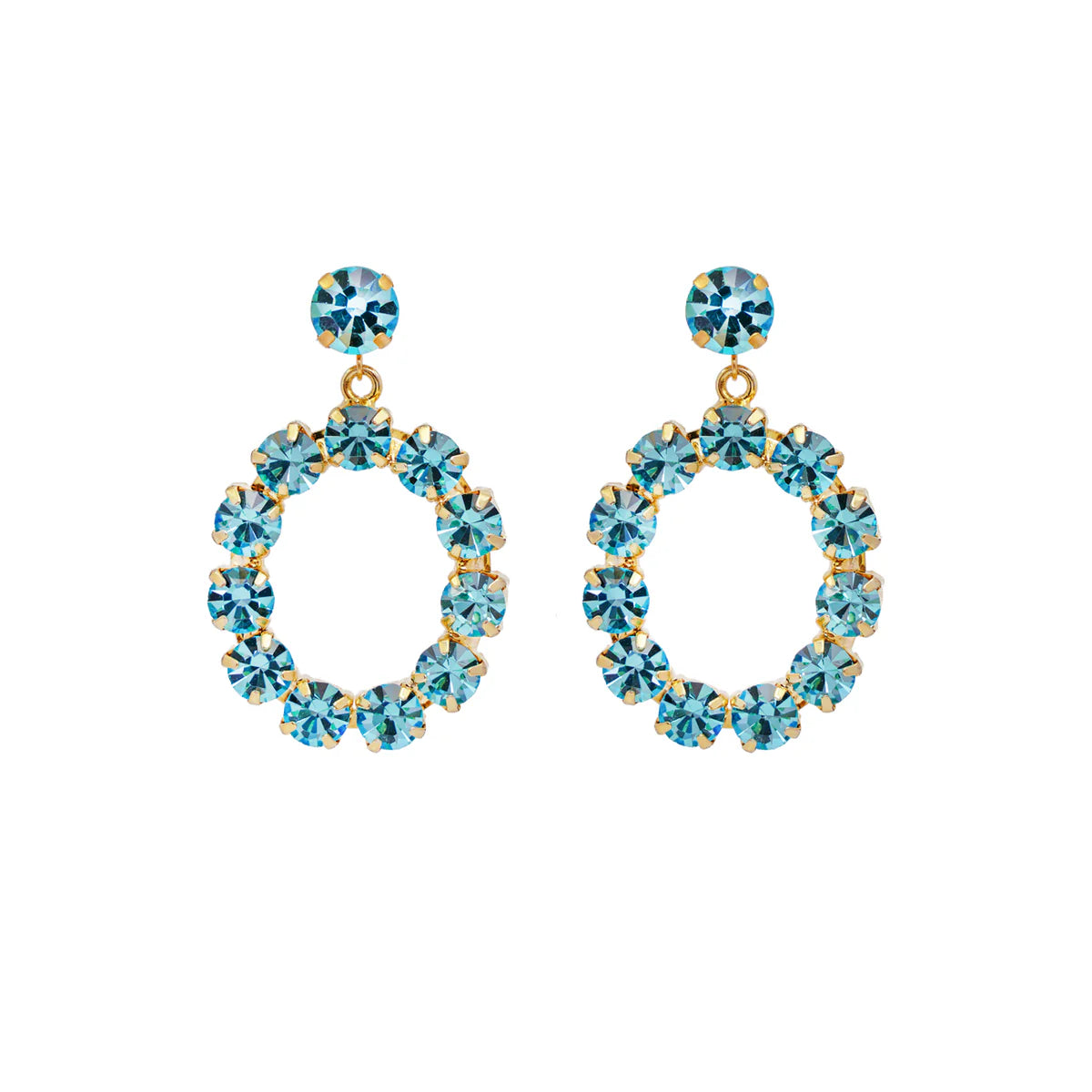 CAMILLA ØHRLING Swarovski earrings - Ocean blue