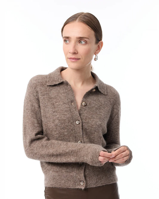 KNIT-TED Danny Cardigan, Walnut