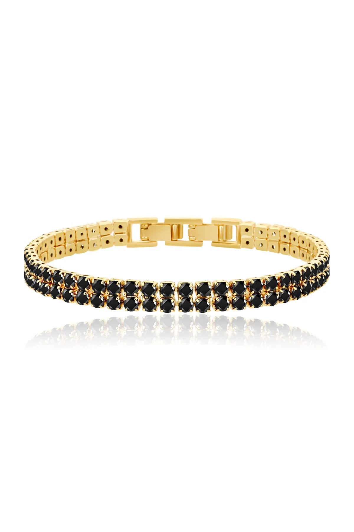 CAMILLA ØHRLING Tennis double bracelet, black