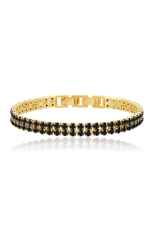 CAMILLA ØHRLING Tennis double bracelet, black