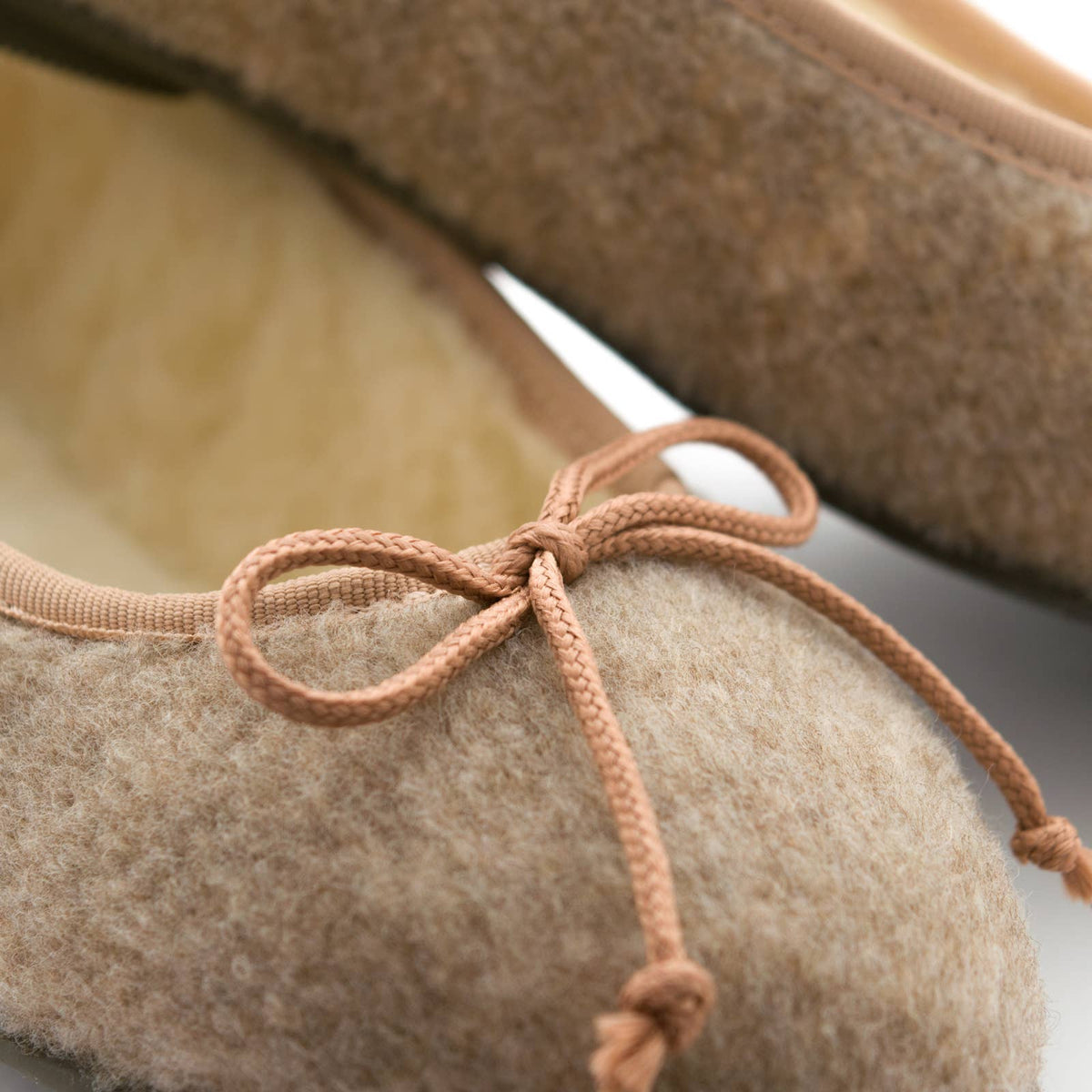 Beige ballettøfler
