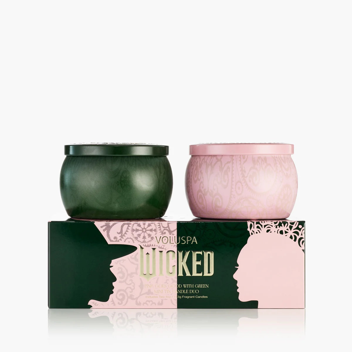 VOLUSPA Pink goes good whit green, mini tin gift set