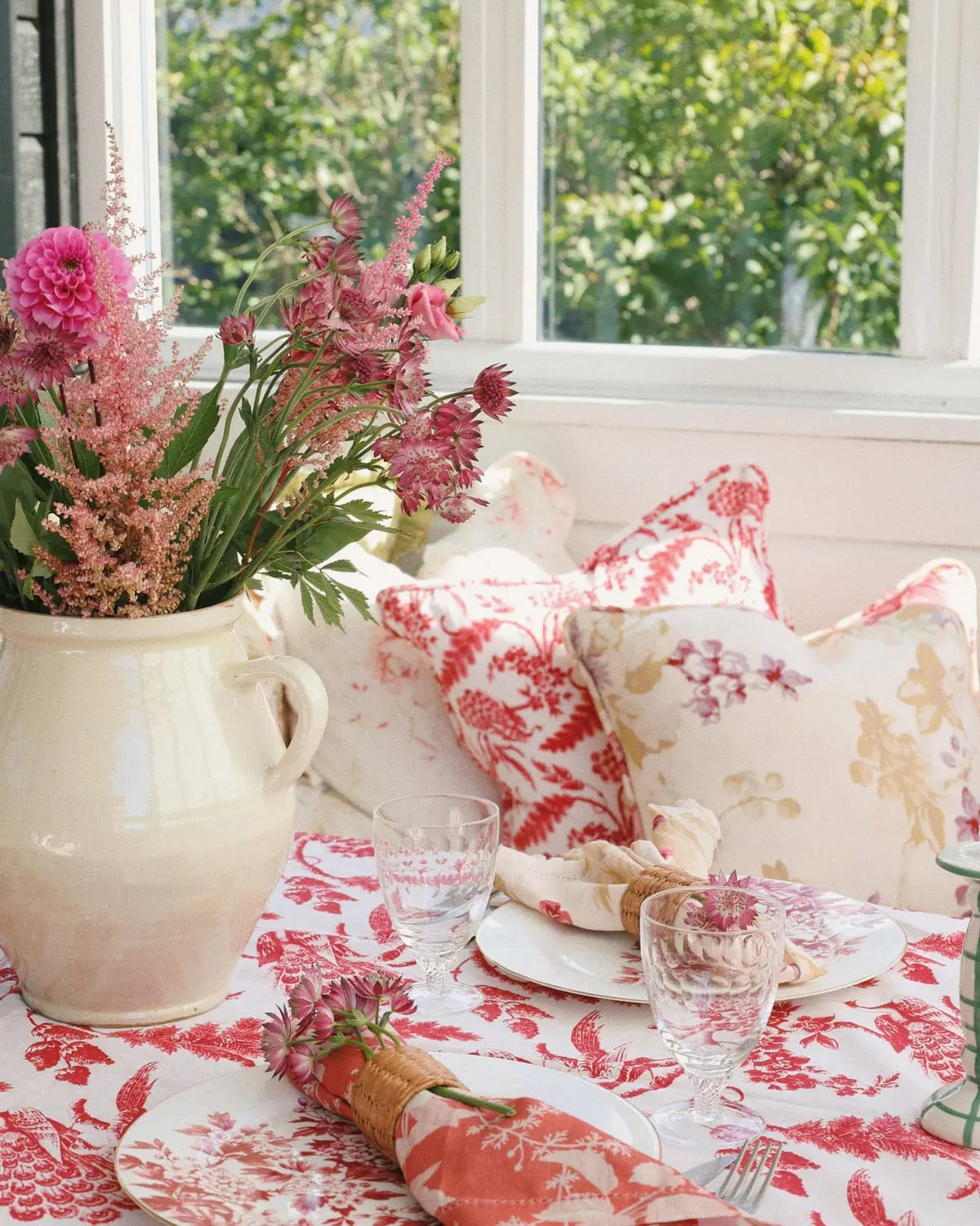 byTimo Linen Table Cloth 130x300, Birds