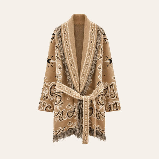 From Paris With Love Frill Cardigan, Camel