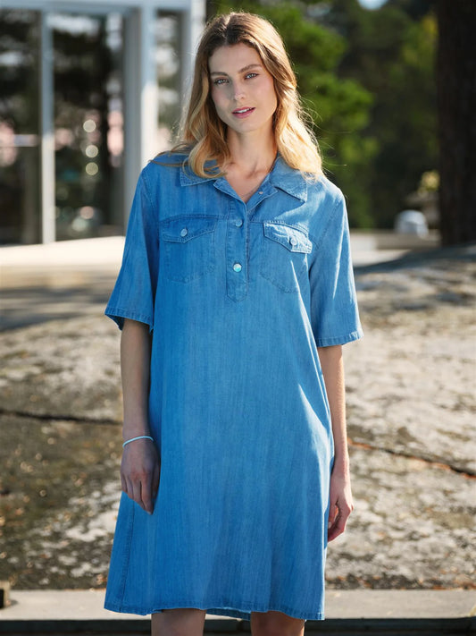 ANE MONE Molly kjole, denim