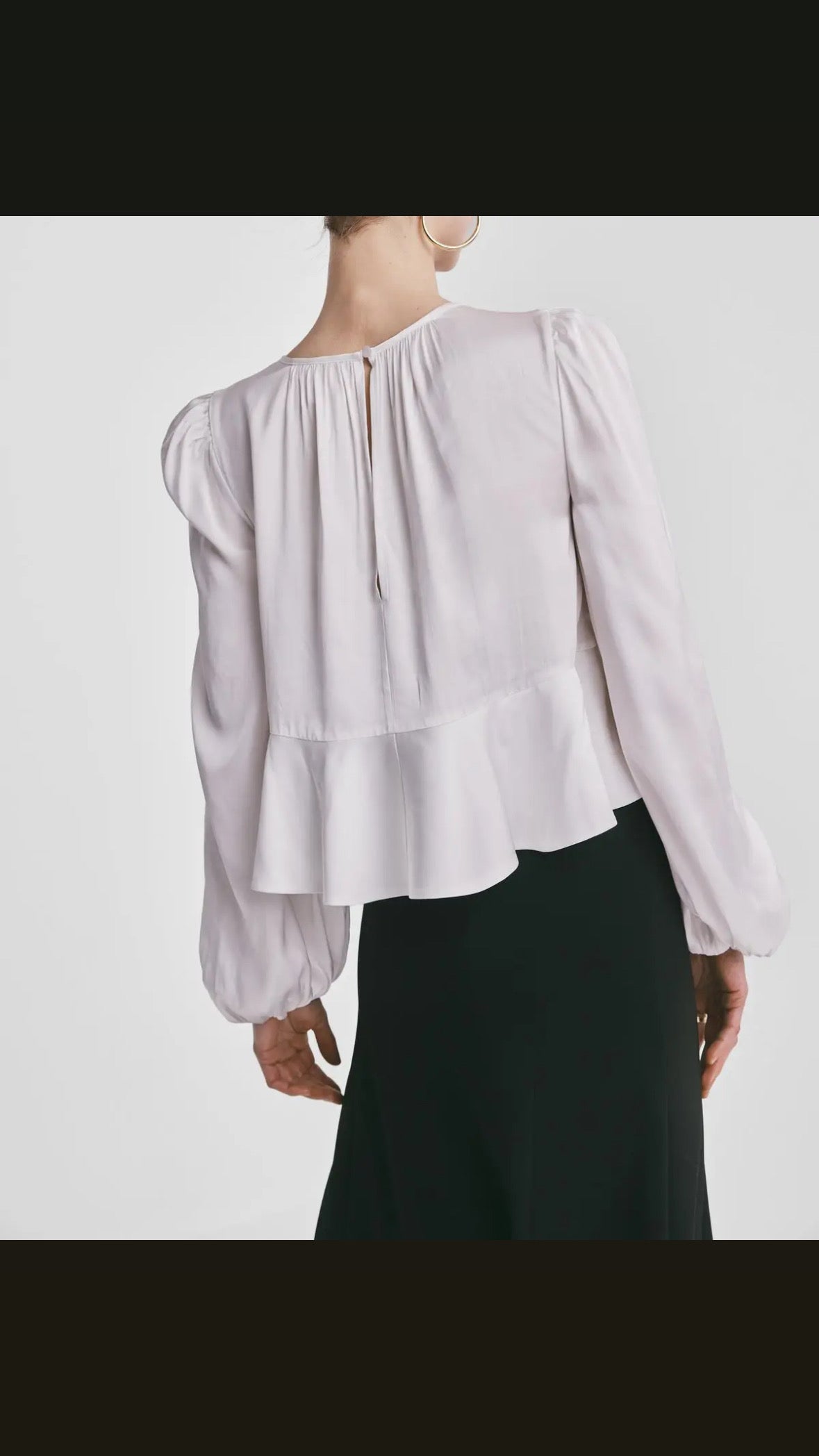 BY TIMO Satin Flounce Top