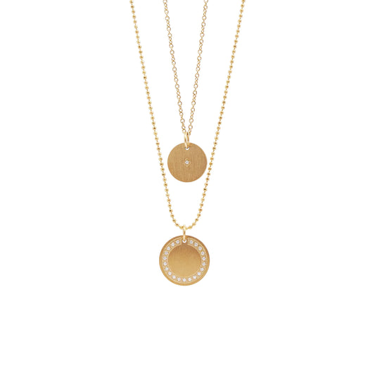 CAMILLA Halskjede Signature - Zirconia double chain