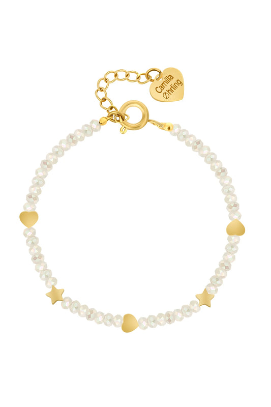 CAMILLA ØHRLING Carrie crystal armbånd - Ivory