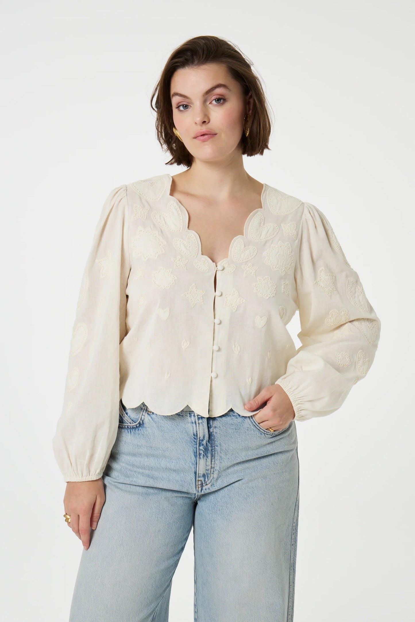 FABIENNE CHAPOT Rani Bluse, Cozy white