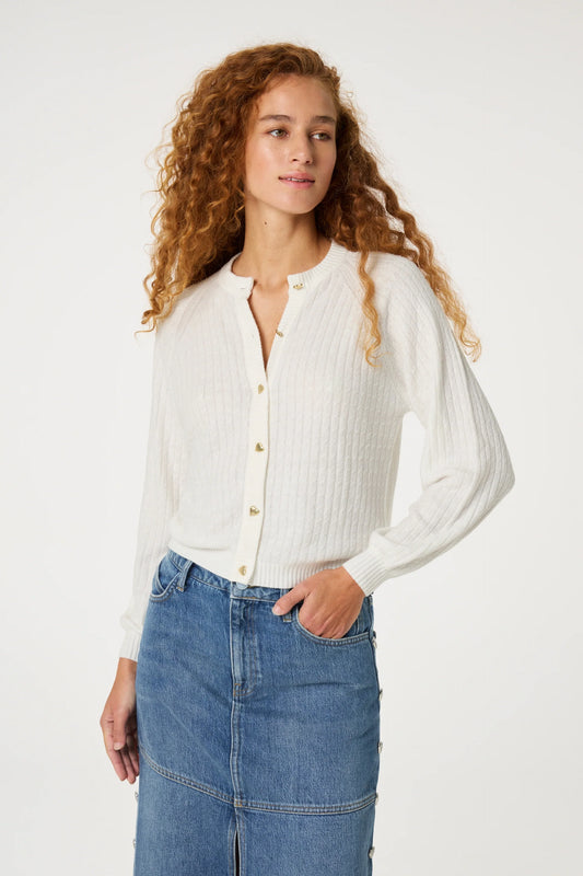 FABIENNE CHAPOT Charlotta Cardigan, Cozy white