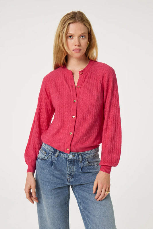 FABIENNE CHAPOT Charlotta Cardigan, Spicy pink