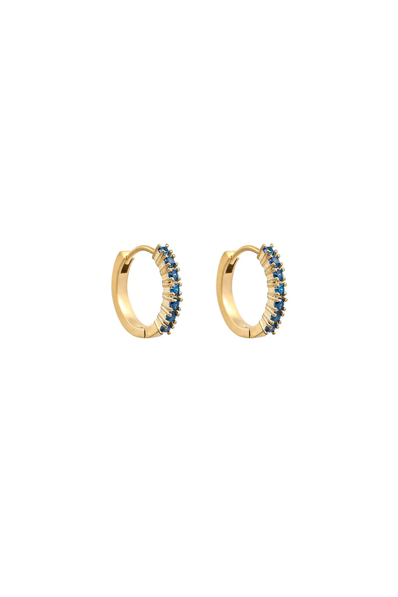 CAMILLA ØHRLING Cathinka crystal hoop Earrings, Midnight blue